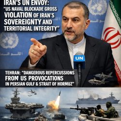 US–Israel–Iran War (World War 3 DLC)  Iran's UN envoy: US naval Meme Template