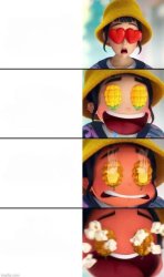 Zoey Popcorn Progression Meme Template