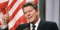 Ronald Reagan pointing up Meme Template