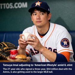 Astros rookie right-hander Tatsuya Imai  still adjusting to 'Ame Meme Template