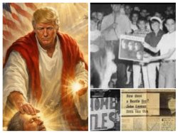 Trump Jesus Beatles Meme Template