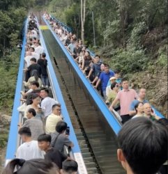 Mountain Escalator Meme Template