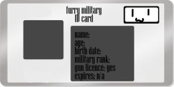 furry military ID card base Meme Template