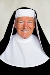 Donald Trump nun habit priest pope catholic Meme Template