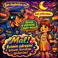 Bir kız kaybolur ve polisin yanına gider polis sorar sen kaybold Meme Template