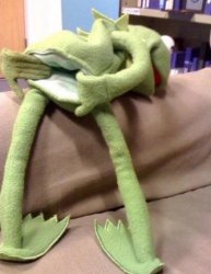 Kermit-goatse Meme Template
