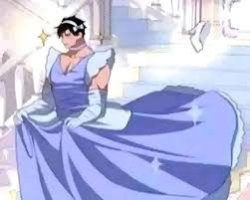 anime guy in a princess dress Meme Template
