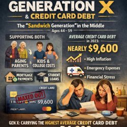 Generation X (roughly ages 44-59) frequently maxes out credit ca Meme Template