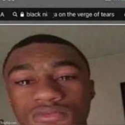 black ninja on the verge of tears Meme Template