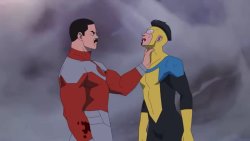 Thragg holding Mark Grayson's Neck Meme Template