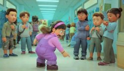 Abby pointing at [blank] Meme Template