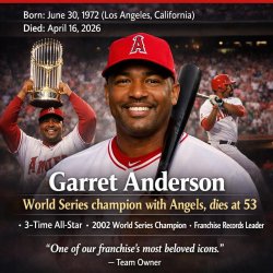 Former MLB outfielder Garret Anderson passed away on April 16, 2 Meme Template