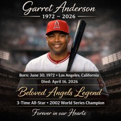 Former MLB outfielder Garret Anderson passed away on April 16, Meme Template