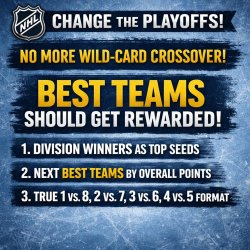 No more wild-card crossover. BEST TEAMS SHOULD GET REWARDED! htt Meme Template