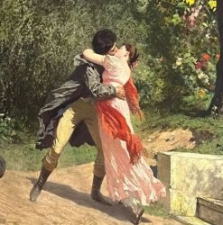 French Kiss German Kiss Meme Template