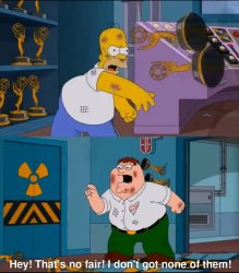 Homer Simpson vs Peter Griffin Meme Template