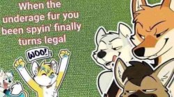 When the underage fur you been spyin' finally turns legal Meme Template