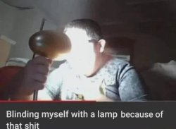 Blinding myself Meme Template