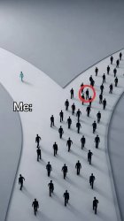 Crowd follow Meme Template