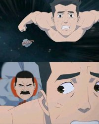 Tragg Chases Invincible Meme Template