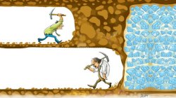 Miner walking away from diamonds Meme Template