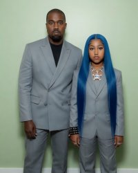 Ye & North West Father Music Video Meme Template