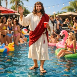 holy pool party Meme Template