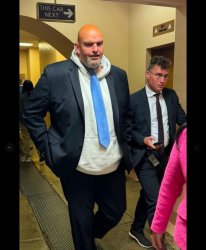 John Fetterman Hillybilly Suit Meme Template