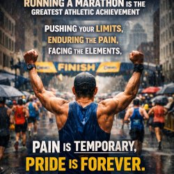 running a marathon is the greatest athletic achievement, pushing Meme Template