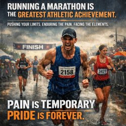 running a marathon is the greatest athletic achievement Meme Template