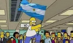 homer flag argentina Meme Template