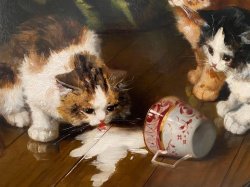 Spilled milk with cats Meme Template