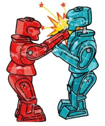 RockEmSockEmRobots Meme Template