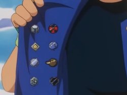 Pokemon badges in jacket Meme Template