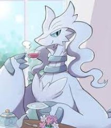 reshiram drinking somthing Meme Template