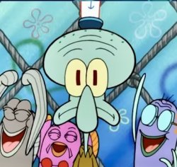 Squidward unamused, surprised, it dawned on him Meme Template