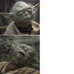 Yoda Before and After Meme Template