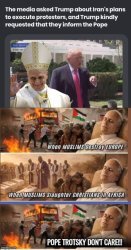 The Pope slept on Meme Template
