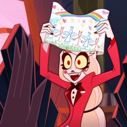 Charlie Morningstar with drawing Meme Template