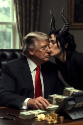 Donald Trump Satan Evil Greed Bribery Corruption Faust Meme Template