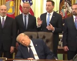 Donald Trump Sleeping At Work Meme Template