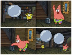 Two Giant Paint Bubbles Meme Template