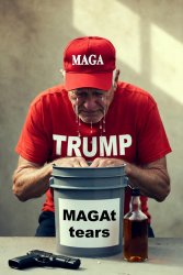 MAGA tears bucket 5 gallon MAGAt Meme Template