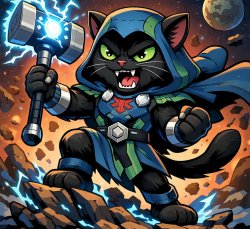 Ronan the Destroyer (Black Cat) Meme Template