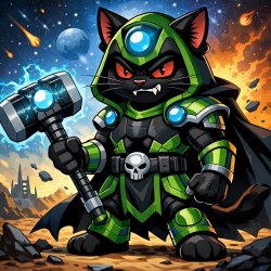 Ronan the Destroyer (Black Cat) Meme Template