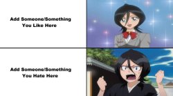 Rukia's reactions Meme Template