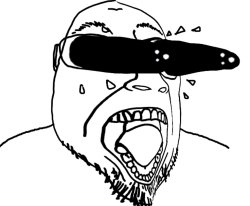 Wojak with his eyes popping Meme Template