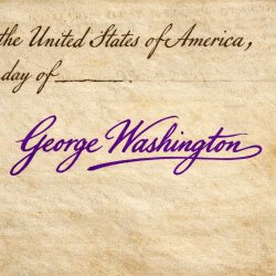 George Washington signed with a purple marker Meme Template