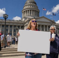 Woman at utah capitol Meme Template