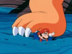 Bowser steps on Mario Meme Template
